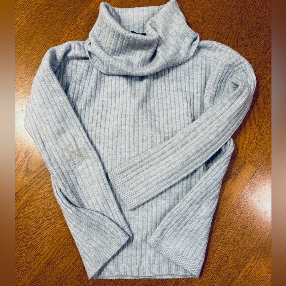 Ice blue Sooo soft Denver Hayes cowl neck sweater